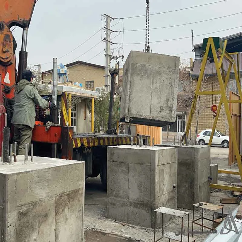 فونداسیون پایه چراغ خیابانی