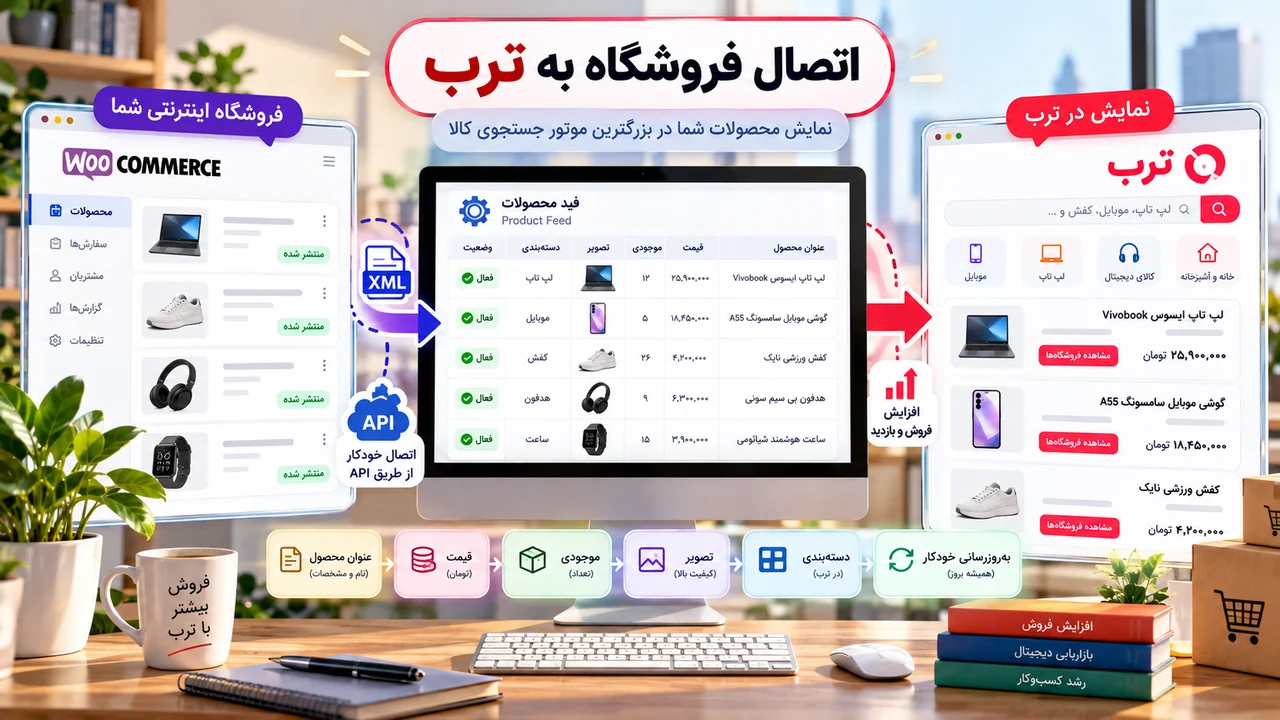 اتصال فروشگاه اینترنتی ووکامرس به ترب و همگام سازی محصولات